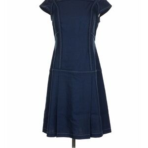 Brooks Brothers Dark Blue Midi Dress